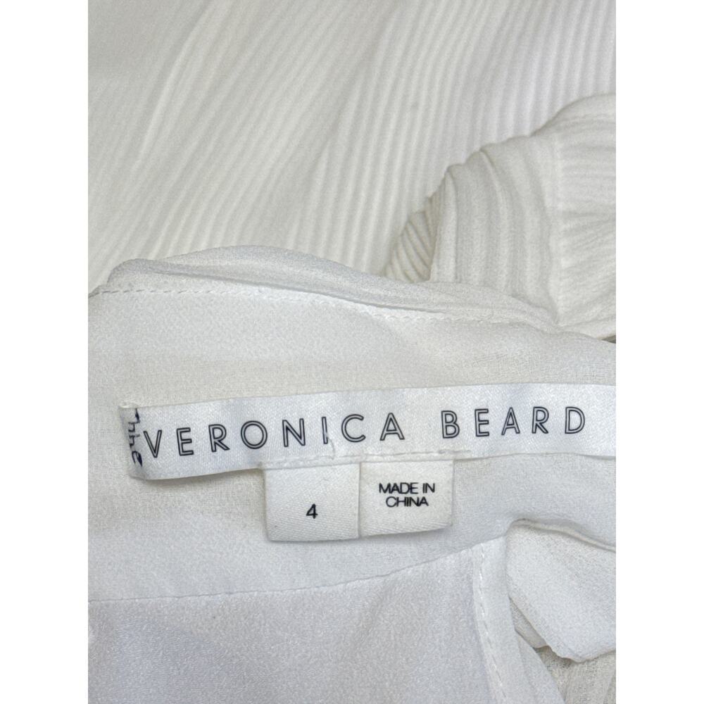 New Veronica Beard Lilliana Plisse Pleated Halter Wite Maxi Dress Bridal Sz 4 - Picture 8 of 15